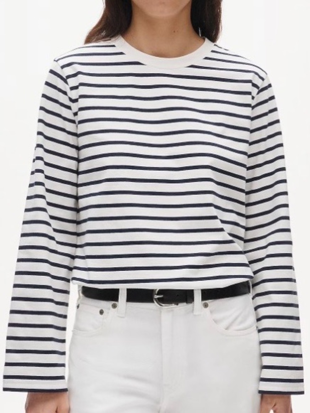 J. Crew Boyfriend Jersey T-shirt in Navy Stripe